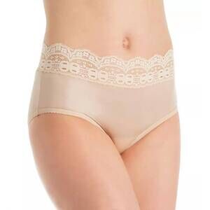NEW SHADOWLINE LINGERIE lace trimmed hipster panty - three pack in nude